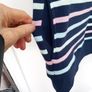 Crew Navy/Stripe Sweatshirt New Size M Image 4