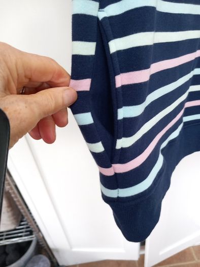 Crew Navy/Stripe Sweatshirt New Size M