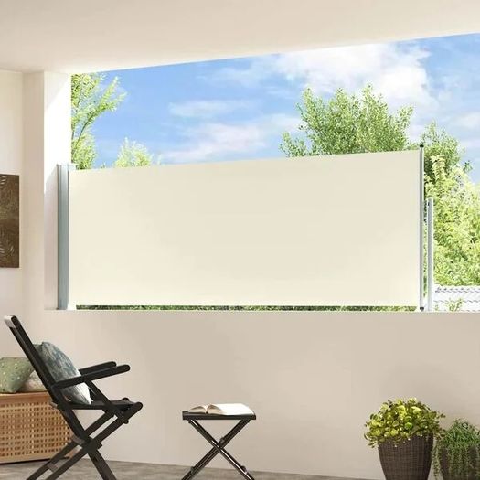 Patio Retractable Side Awning 100x300 cm Cream