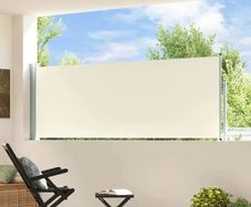 Patio Retractable Side Awning 100x300 cm Cream
