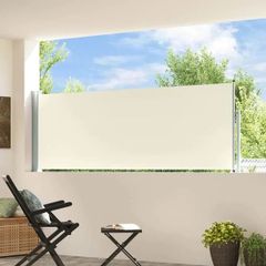 Patio Retractable Side Awning 100x300 cm Cream