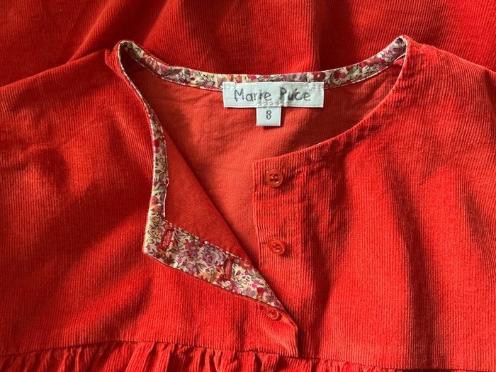 Orange needlecord dress