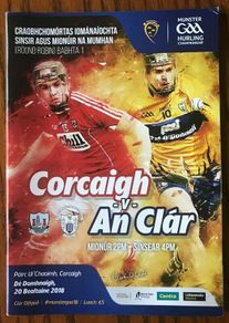 2018 Cork v Clare - GAA Munster Hurling Round 1 Programme