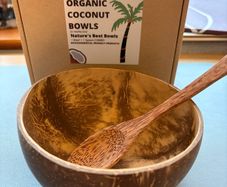 Coconut Bowl with Spoon - New Organic Reusable Kitchen Utensil