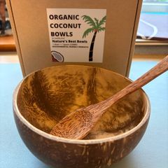 Coconut Bowl with Spoon - New Organic Reusable Kitchen Utensil
