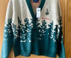Abercrombie & Fitch Budweiser Jacquard and Embroidered Cardigan New