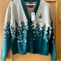 Abercrombie & Fitch Budweiser Jacquard and Embroidered Cardigan New