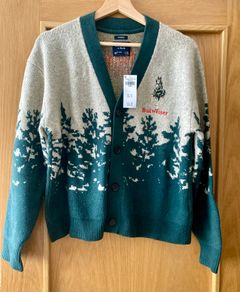 Abercrombie & Fitch Budweiser Jacquard and Embroidered Cardigan New
