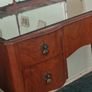 Vintage Wooden Dressing Table with Triple Mirror Image 2