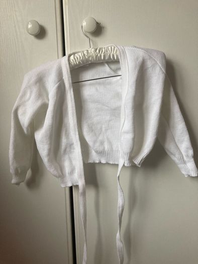1st position ballet uniform: leotard, cardigan and tights 7yr