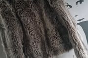 Warehouse High Neck Faux Fur with Pockets