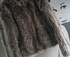 Warehouse High Neck Faux Fur with Pockets