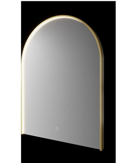 Arch 600x800 brushed brass mirror