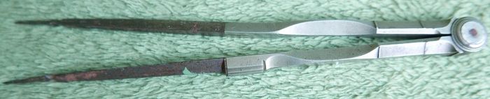 Antique Victorian  Divider Navigation Steel Needle Points.