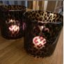 2 Jeff Banks Leopard Print T-Light Holders Image 2