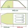 NEW SALE Coastline 3 Plus 3 Man Tent - Green/Grey Image 6