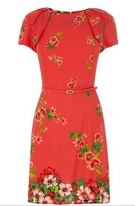 Oasis Trailing Rose Placement Skater Dress S16/42