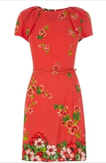 Oasis Trailing Rose Placement Skater Dress S16/42