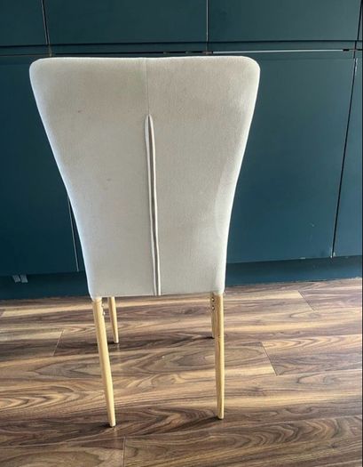 4 Beige Upholstered Dining Chairs