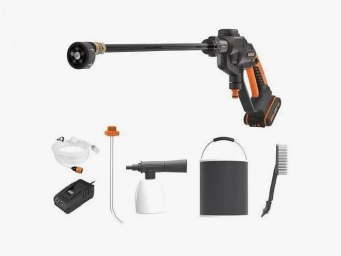 Worx PowerShare Hydroshot portable pressure cleaner.
