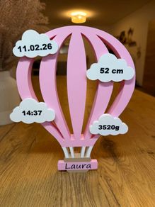 Personalized Birth Announcement Hot Air Balloon