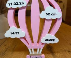 Personalized Birth Announcement Hot Air Balloon
