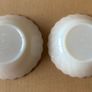 Vintage Milk Glass Anchor Hocking Dishes Pair White with Gold Rim Image 3