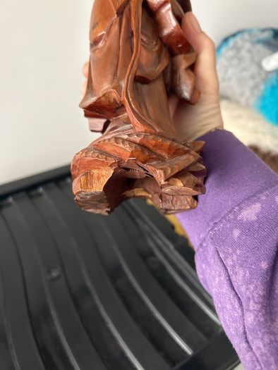 antique wooden hand carve man