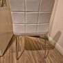 4 Beautiful White and Chrome Chairs Image 9