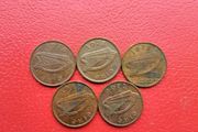 5 Decimal Irish Halfpennies