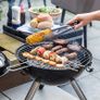 George Foreman 14inch  Compact Portable Round Charcoal BBQ, Adjustable Air Vent, Lightweight & Integrated Handle with Chrome Grill Image 3