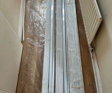 Large WoodLux Bright White 50mm Faux Wood Venetian Blinds
