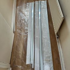 Large WoodLux Bright White 50mm Faux Wood Venetian Blinds