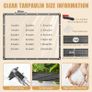 Clear Tarpaulin Waterproof Heavy Duty 2mx3m PVC Transparent Sheet with Reinforced Edges & Eyelets for Camping,Garden,Gazebo & Outdoor Roof Protection Image 3