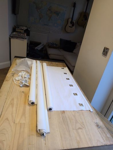 roller blinds - 120cm width and two at 90cm width