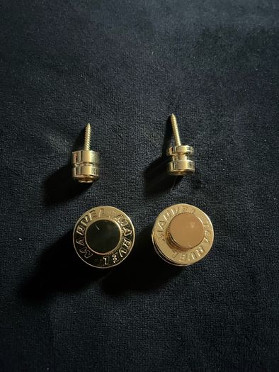 strap lock guitar system gold