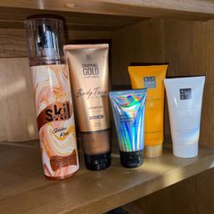 Bundle of 5 Body Care Items Rituals 2x 100ml & 70 ml ,Body in demand mermaid body Shimmer Sorbert ,SoSu Dripping Gold Instant Tan Medium-Dark Skil Golden Body & Hair Glittering Mist