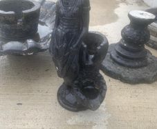 Large vintage cast stone garden fountain