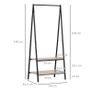 2-Tier Garment Rack Storage Shelves Metal Coat Clothes Stand Shoes Storage Organisation shelves Open Wardrobe Freestanding Tidy Rail 64 x 42.5 x 149 cm (FREE POSTAGE) Image 2
