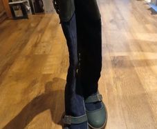 Velour leather knee high boots size 40