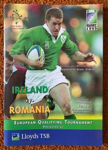 Very Rare - 1998 Ireland v Romania - European Qualifying Tournament Programme