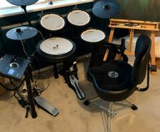 Roland TD-17KV V-Drums Electronic Drum Kit, with Pedal and Stool included.