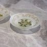 New Yankee Candle Pair of Frosted Glass Christmas Holly Candle Holders Image 2
