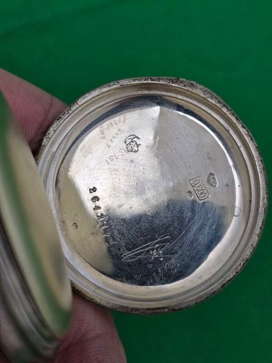 Antique Silver Late 1800s Swiss Made Pocket watch Working