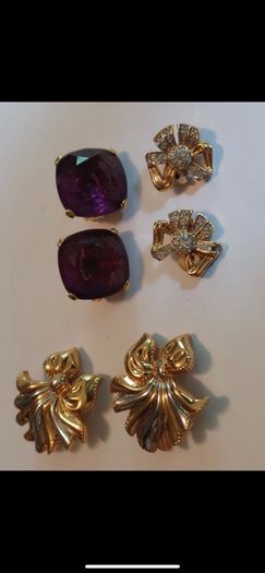 3 pairs of Nina Richi clip-on earrings in good condition