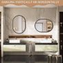 Oval Mirror Black Metal Frame Bathroom Mirrors for Wall  Small Aluminum Alloy Mirror Decorative for Bathroom Living Rooms Bedroom Entryway Hallway Horizontal or Vertical Hanging Image 5
