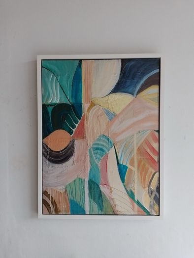 Large Original Abstract Painting Contemporary Art Modern Irish abstract art Framed Warm Art Deco Art
