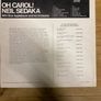 Vintage Vinyl LP Neil Sedaka Oh Carol 1970 Image 2