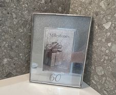 Brand New Milestones Glitter Mirror Frame 4" x 6" - 60th