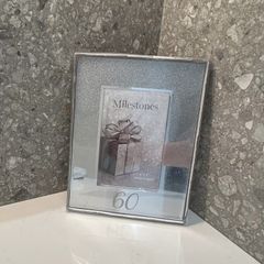 Brand New Milestones Glitter Mirror Frame 4" x 6" - 60th